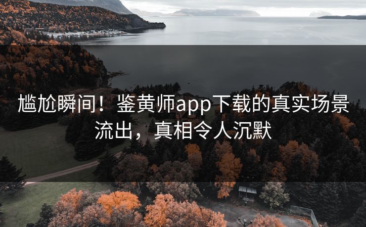 尴尬瞬间！鉴黄师app下载的真实场景流出，真相令人沉默