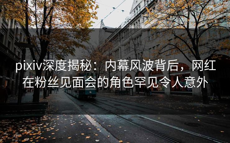 pixiv深度揭秘：内幕风波背后，网红在粉丝见面会的角色罕见令人意外